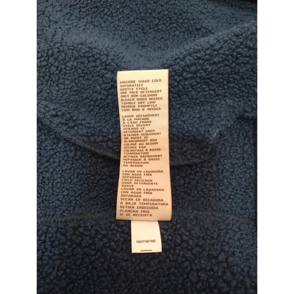 Koolaburra by UGG Navy Blue Sherpa Fleece Cropped Bomber Hoodie Jacket Medium - Picture 7 of 8